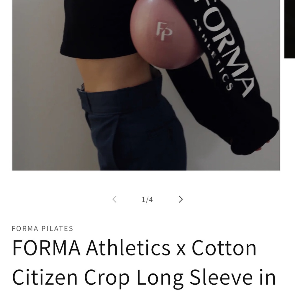 Cotton citizen x forma pilates crop long sleeve